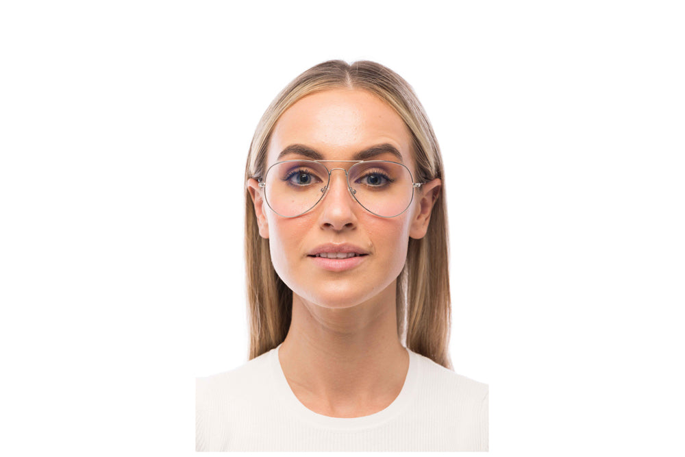 Woman Wearing Maverick Computer Glasses Prescription