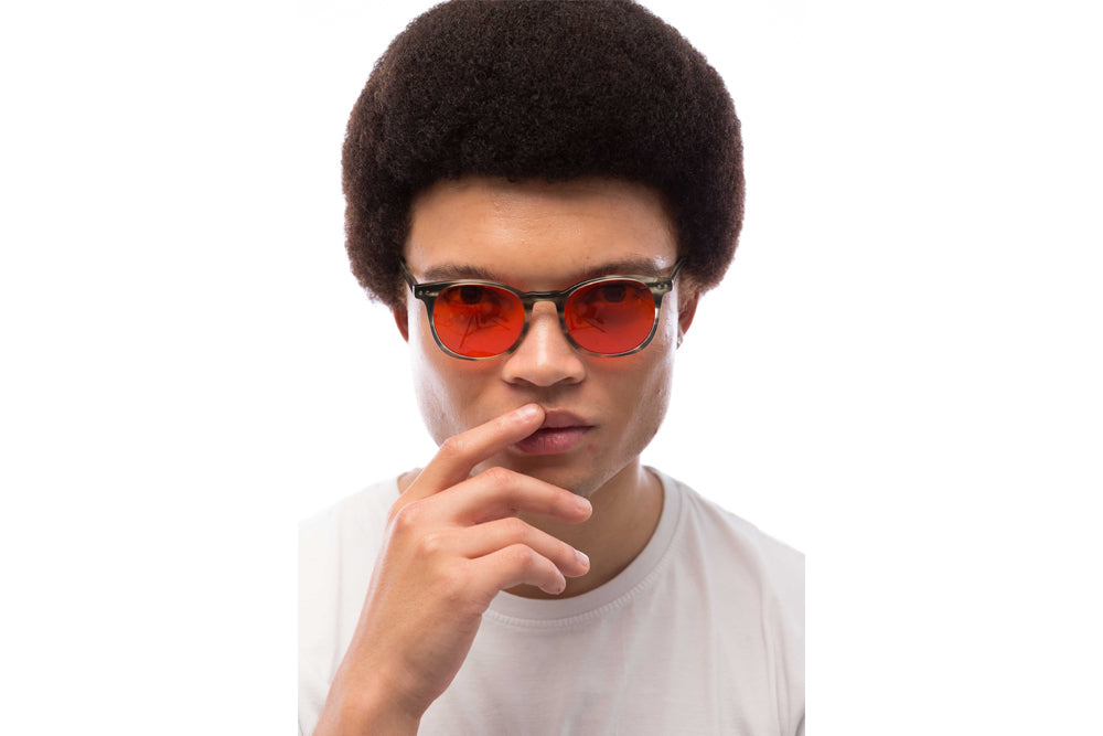 Man Wearing Arrow Blue Light Blocking Glasses Prescription