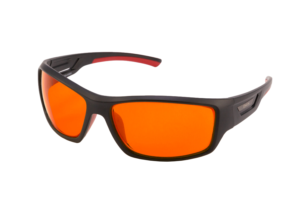 Onyx Blue Light Blocking Glasses Readers Angled View